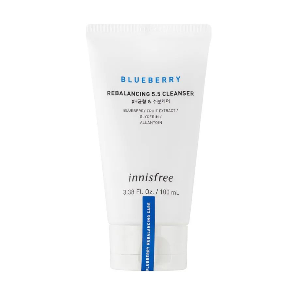 Балансувальна очищувальна пінка для обличчя Innisfree Blueberry Rebalancing 5.5 Cleanser з екстрактом чорниці, 100 мл